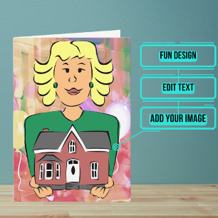 Female Real Estate Agent Birthday Card
