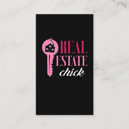 Female Real Estate Agent Funny Estate Broker Business Card