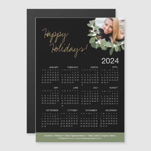 Female Realtor Photo 2024 Calendar Happy Holidays 