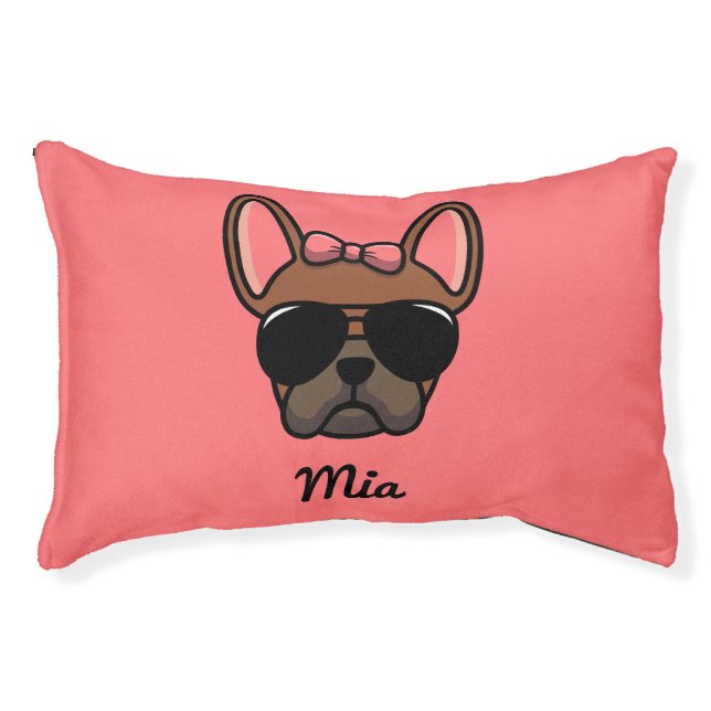 Female Red Fawn French Bulldog Dog Bed (Front)
