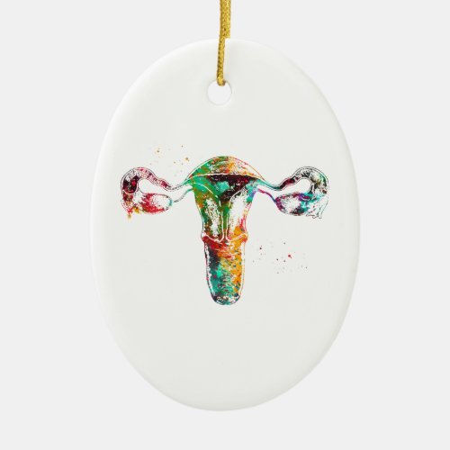 Female Reproductive System Ceramic Ornament