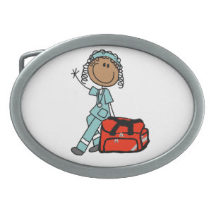 Female Respiratory Therapist or EMT Belt Buckle