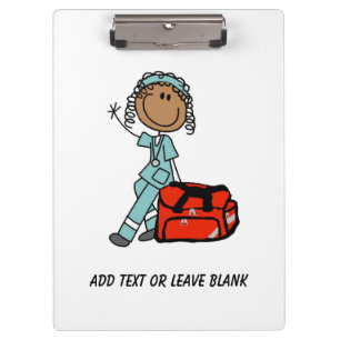 Female Respiratory Therapist or EMT Clipboard