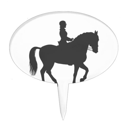 female riding horse  _ Choose background color Cake Topper
