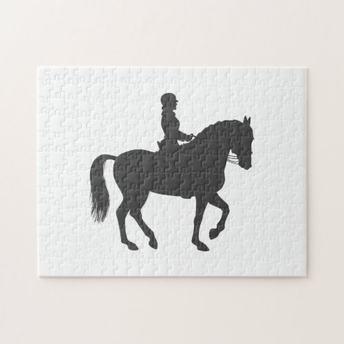 female riding horse  _ Choose background color Jigsaw Puzzle