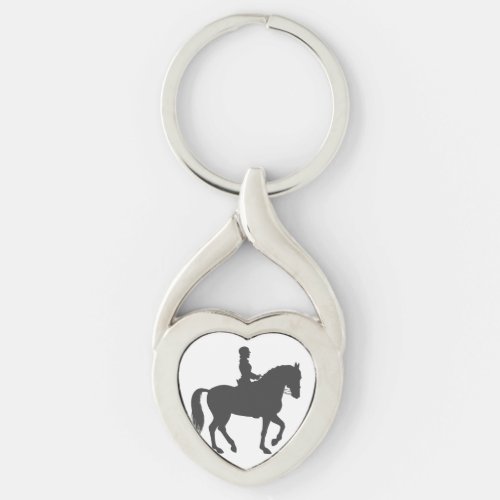 female riding horse  _ Choose background color Keychain