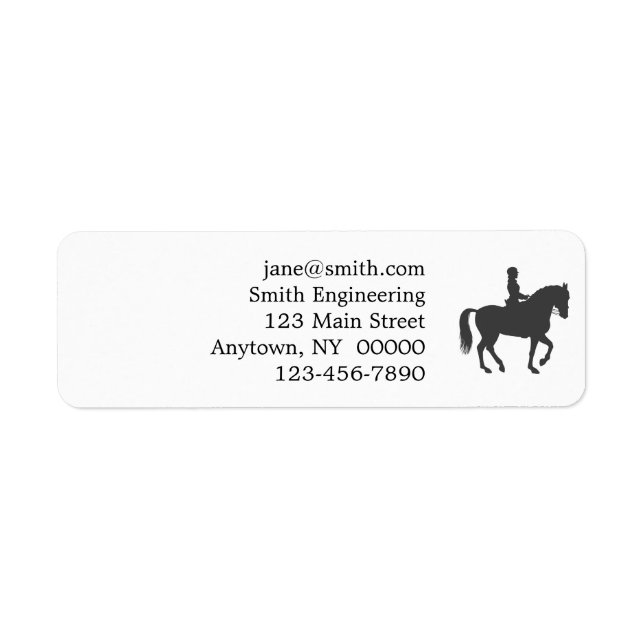 female riding horse  - Choose background color Label (Front)