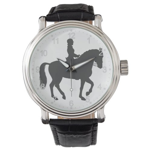 female riding horse  _ Choose background color Watch