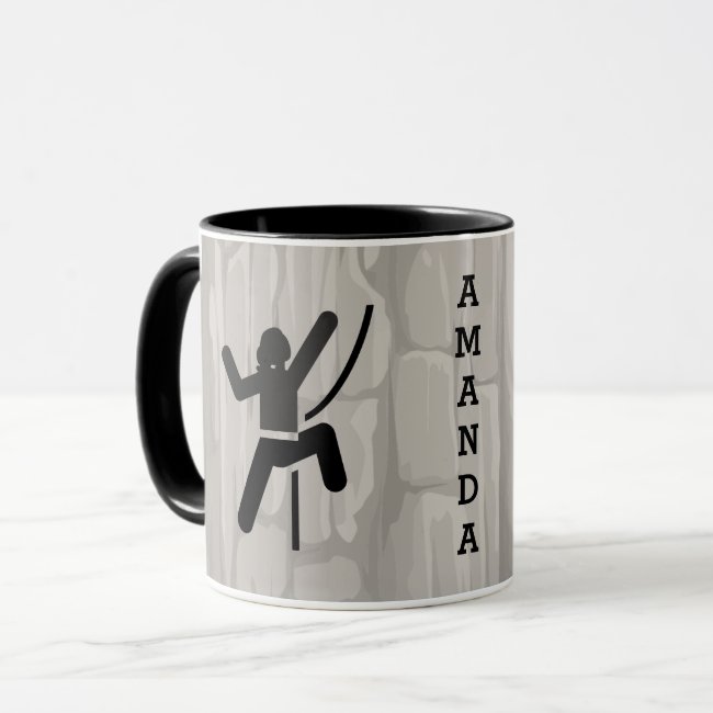 Female Rock Climber Design Mug