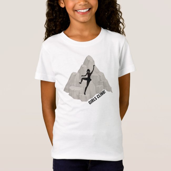 Female Rock Climber Design T-Shirt