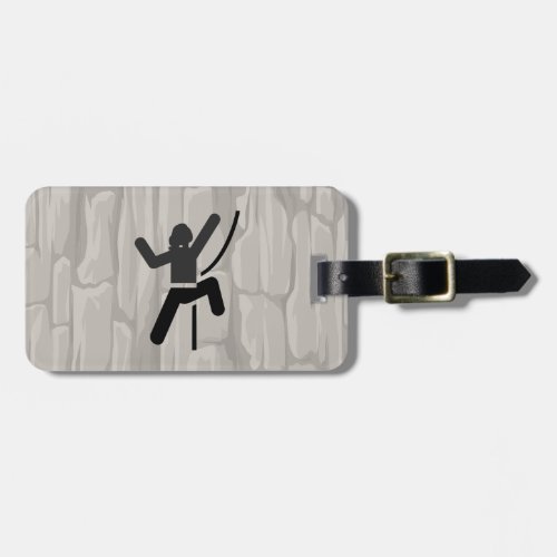 Female Rock Climbing Design Luggage Tag