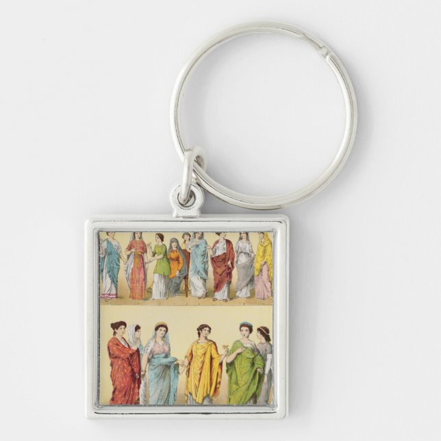 Female Roman Dress Keychain (Front)