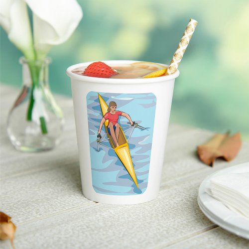 Female Rower Paper Cups