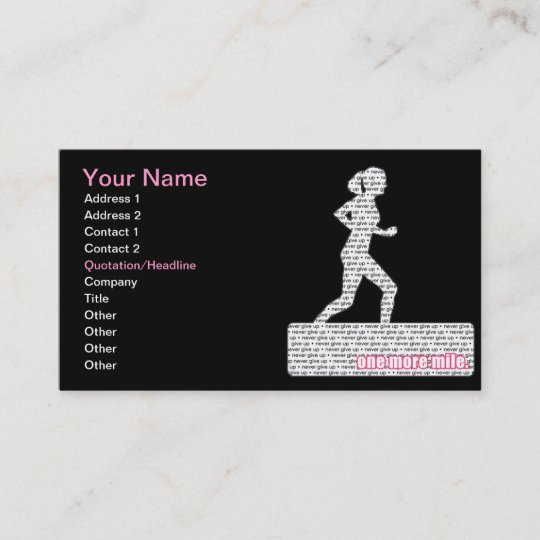 Female Runner Business Card