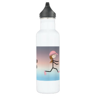 Female Runner Stainless Steel Water Bottle