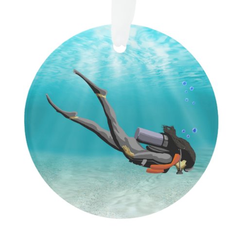 Female S.C.U.B.A. Diver Ornament