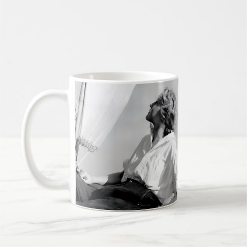 Female Sailor Black and White Photo Coffee Mug