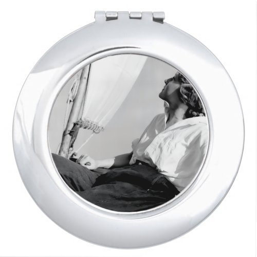 Female Sailor Black and White Photo Compact Mirror