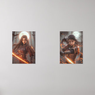 Female Samurai Warrior No.2 – Halloween Edition Wall Art Sets