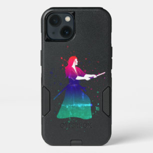 Female Samurai Warrior with Sword Paint Splash iPhone 13 Case