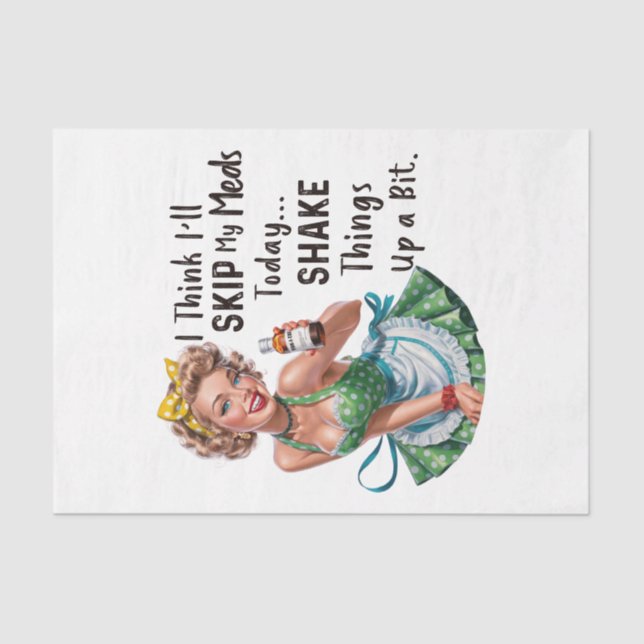 Female Sarcasm Humor Design 4 Tissue Paper (Front)