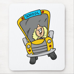 Female School Bus Driver Gift Idea Mouse Pad