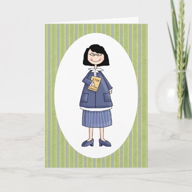 Female School Counselor Thank You Card (Front)
