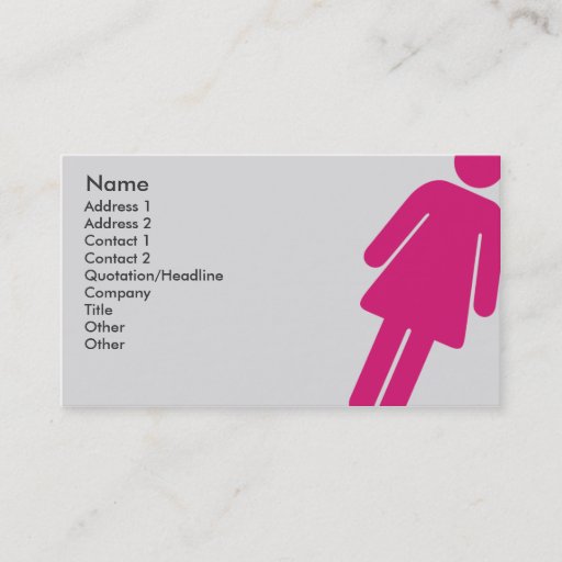 Customizable Female Sign - Business Business Cards