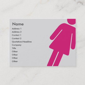 Female Sign - Chubby Business Card by ZazzleProfileCards at Zazzle