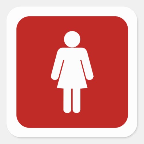 Female Sign Square Sticker