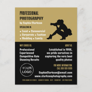 Female Silhouette, Photographer, Photography Hire Flyer