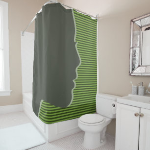 Female Silhouette Shower Curtain