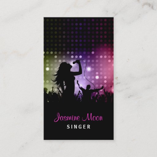 Customizable Female Singer Business Card
