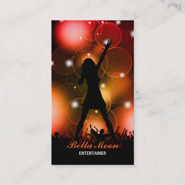 Female Singer Business Card (Front)