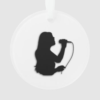 Female Singer Ornament by LwoodMusic at Zazzle