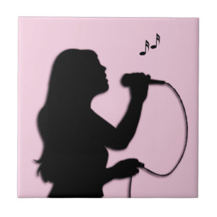 Female Singer Pink Tile