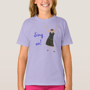 Female singer, Sing On, karaoke Tshirts for girls