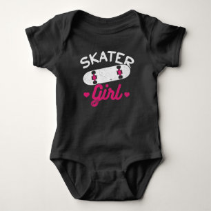 Female Skateboarding Love Skater Girl Baby Bodysuit