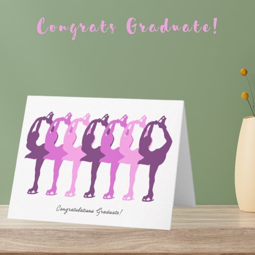 Female Skaters Congratulations Graduate_You did it Card