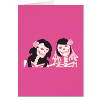 Female Skeleton Couple Cards