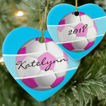 Female Soccer Player's Christmas Tree Ornament