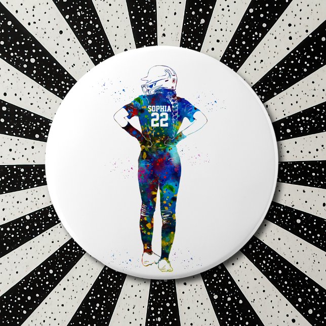 Female Softball Player Button (Creator Uploaded)