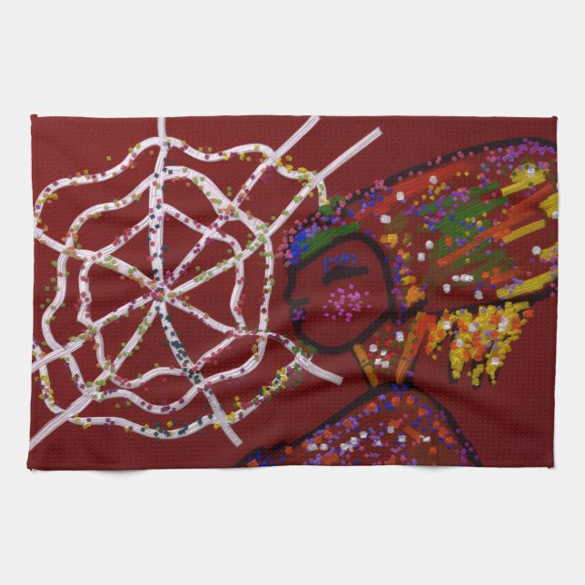 Female Spider Pharaoh Kitchen Towel (Horizontal)