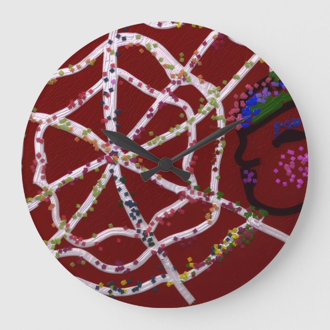 Female Spider Pharaoh  Large Clock (Front)