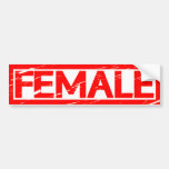 Female Stamp Bumper Sticker