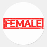 Female Stamp Classic Round Sticker