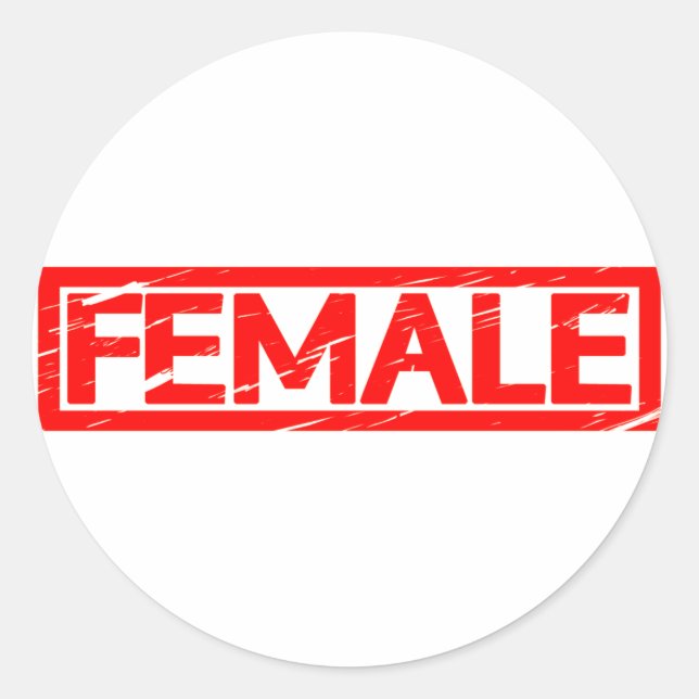 Female Stamp Classic Round Sticker (Front)