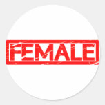 Female Stamp Classic Round Sticker