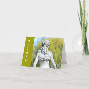 FEMALE STATUE, "YOU'VE SPENT YEARS LOOKING AFTER M CARD