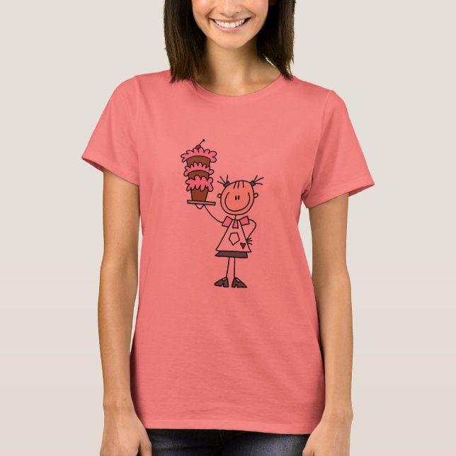 Female Stick Figure Baker Tshirts and Gifts (Front)
